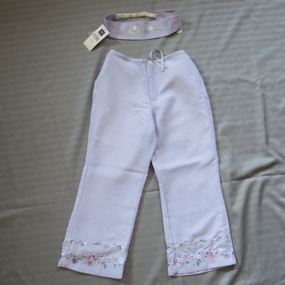 GapKids Girls Lavender Pants w/Matching Headband  Size 5/Small